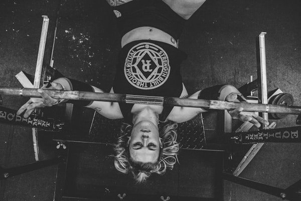 Dumbbells on gym equipment rack